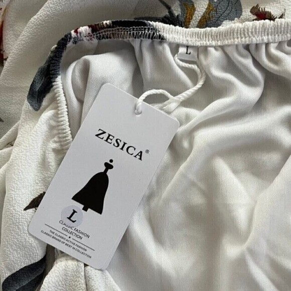 Zesica Boutique Floral Halter Maxi Size Large NWT - Picture 11 of 12